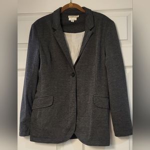 Hazel Pea in the Pod Maternity Gray Knit Blazer Size Medium Capsule Interview